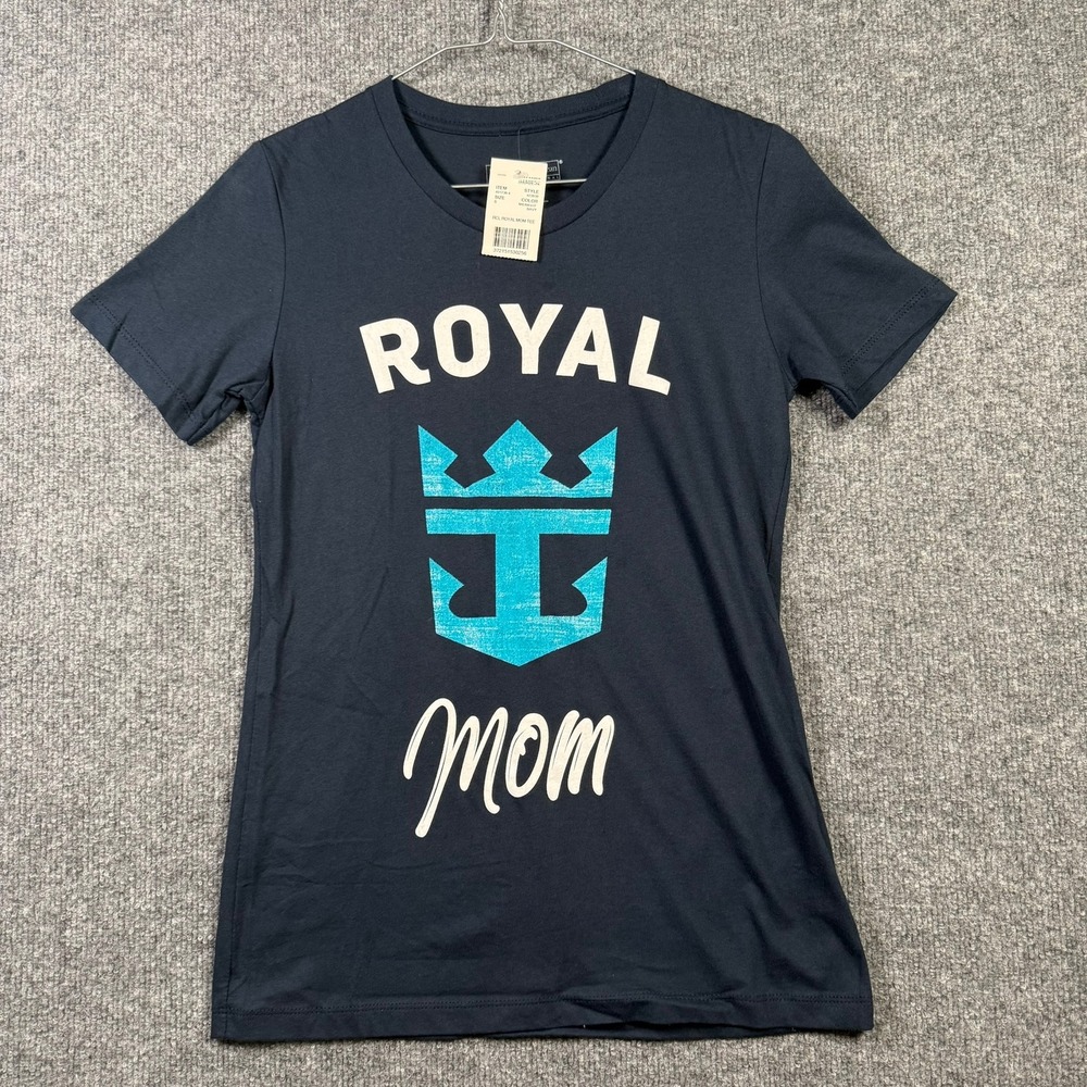 Royal Caribbean Royal Mom T-Shirt Women Small Navy Cruise Souvenir Tee 423930
